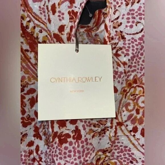 Cynthia Rowley Sleeveless Paisley Print Blouse Summer Boho Chic Top - Picture 4 of 7